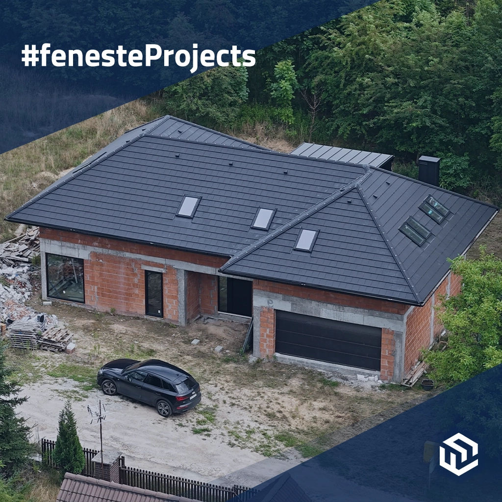 Maison moderne avec de grandes fenêtres HST et une terrasse spacieuse 🎥 projets portes-dentree aluminium   